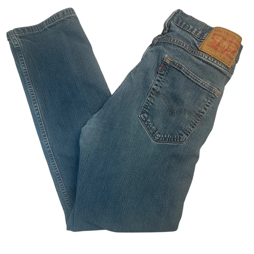 Levi Strauss & Co 514 Straight Fit Mens Jeans Blue Denim W34 L30 00514-0403